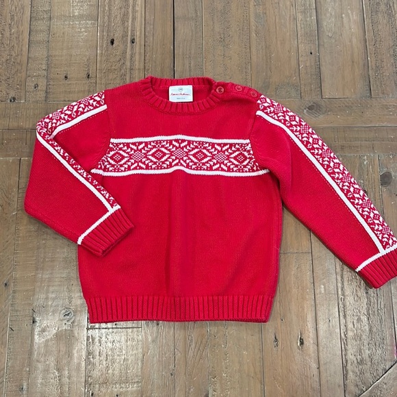 Hanna andersson red fairisle sweater - Picture 1 of 5